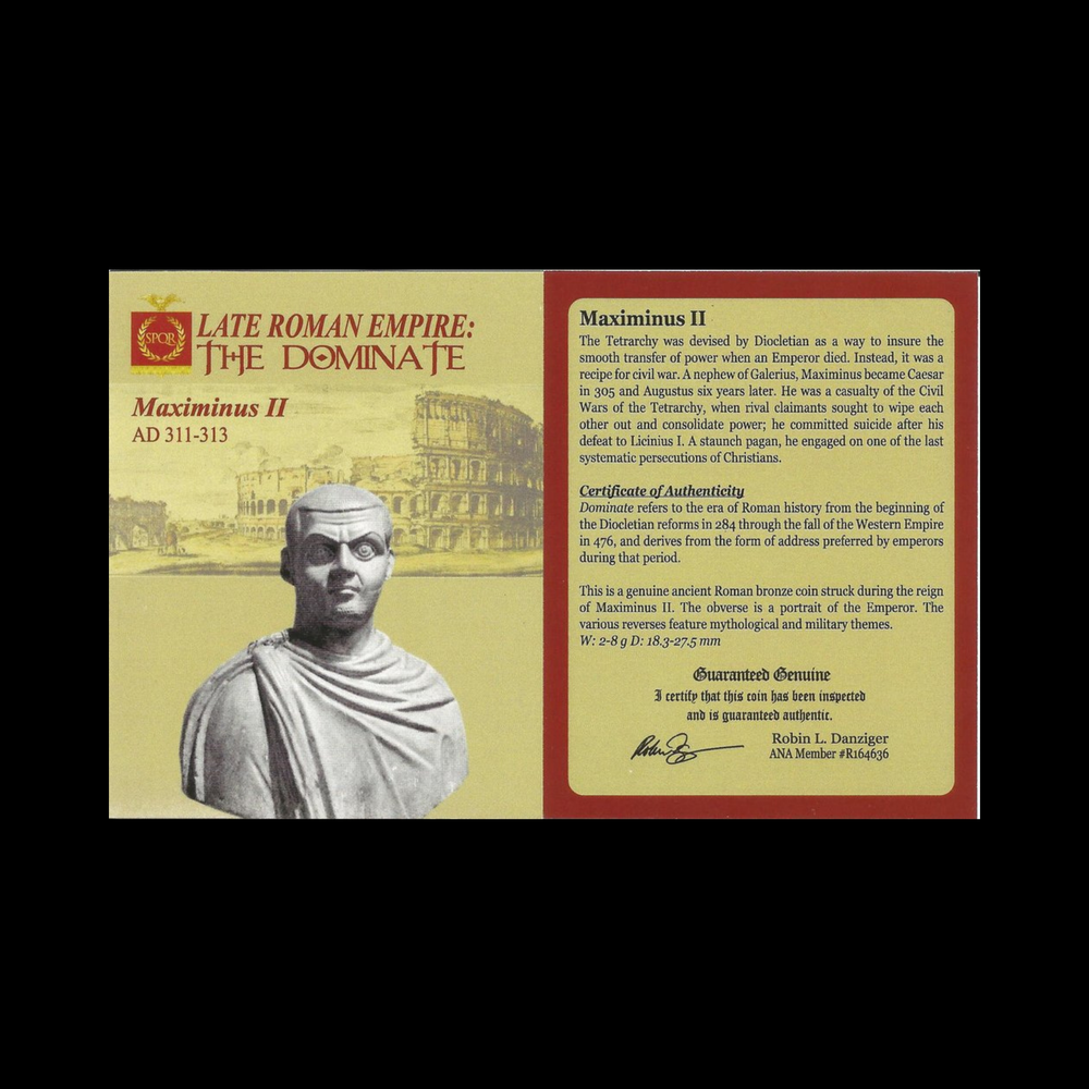 Roman Coin of Maximinus II (about 1710 years ago) 1/4 Nummus